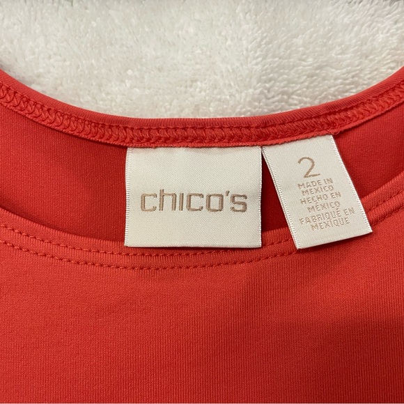 Sleeveless tank by Chicos size 2 coral in excellent condition. Great piece - Picture 2 of 8